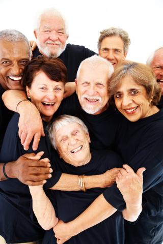 Group of multicultural seniors